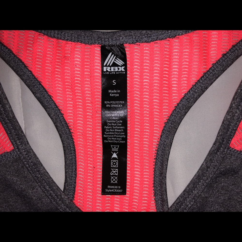 RBX gray and pink racerback tank - Picture 2 of 5